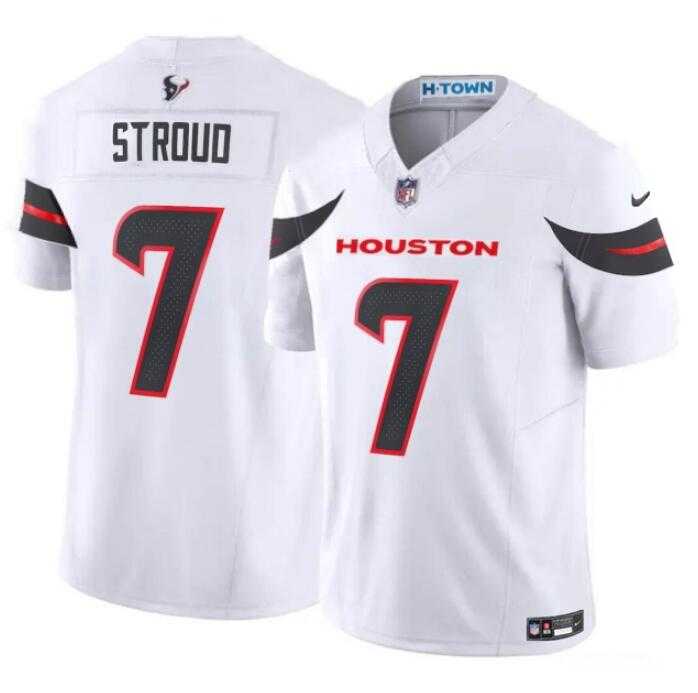 Mens Houston Texans #7 C.J. Stroud White 2024 Vapor F.U.S.E. Limited Stitched Jersey Dzhi